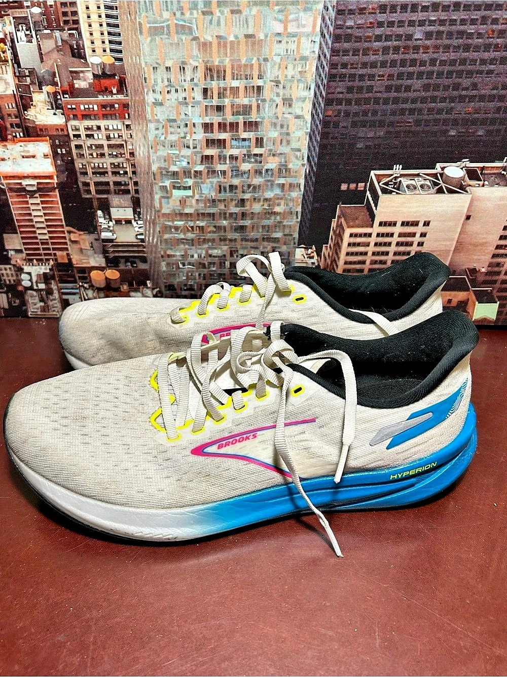 Brooks Hyperion Max Men's Athletic Shoes White & Blue US 11.5 B